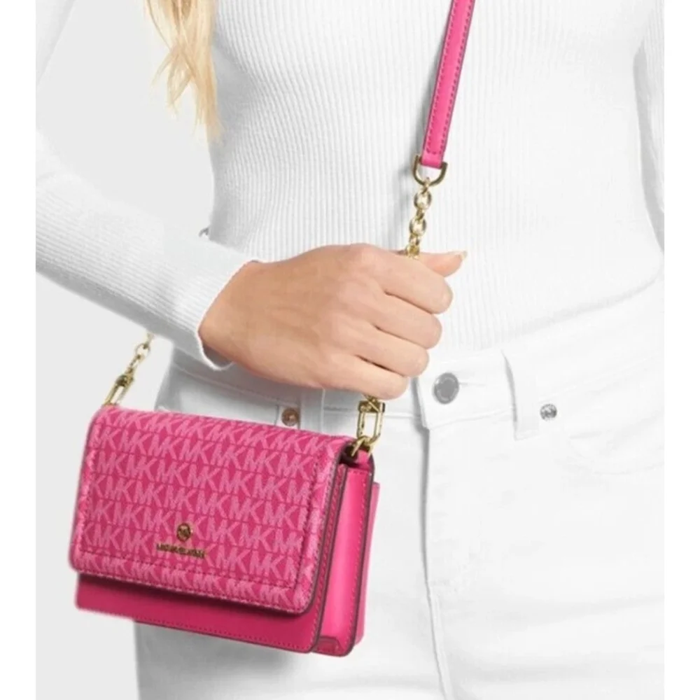 Michael Kors Jet Set Wild Berry Crossbody Nwt - Picture 4 of 7